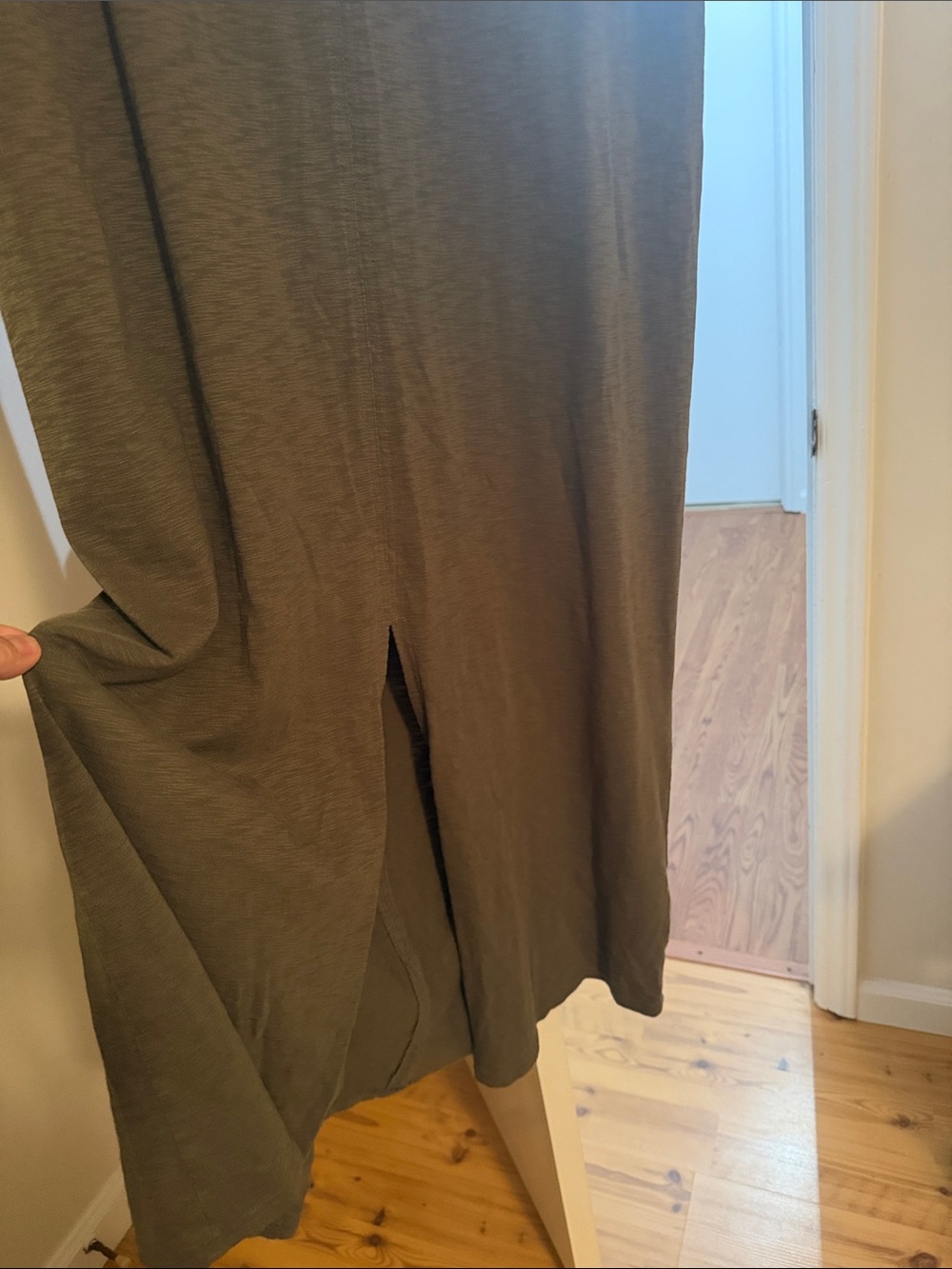 Universal Thread Olive V-Neck short sleeve casual maxi dress - Picture 2 of 4